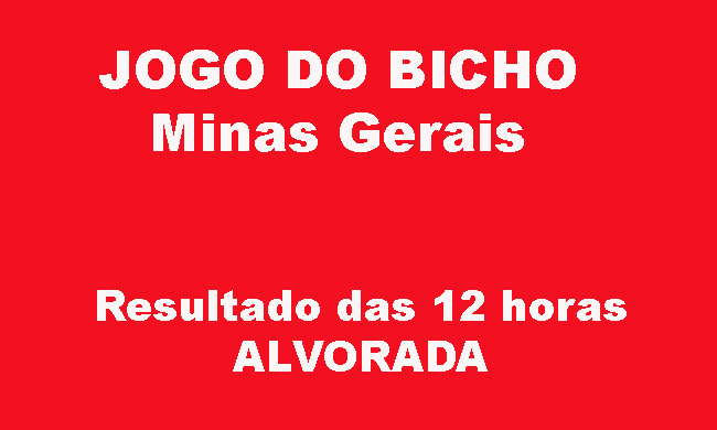 JOGO DO BICHO MINAS GERAIS